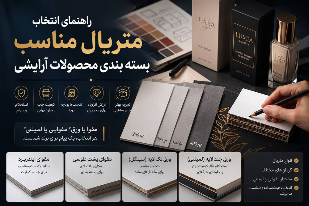 متریال بسته بندی آرایشی